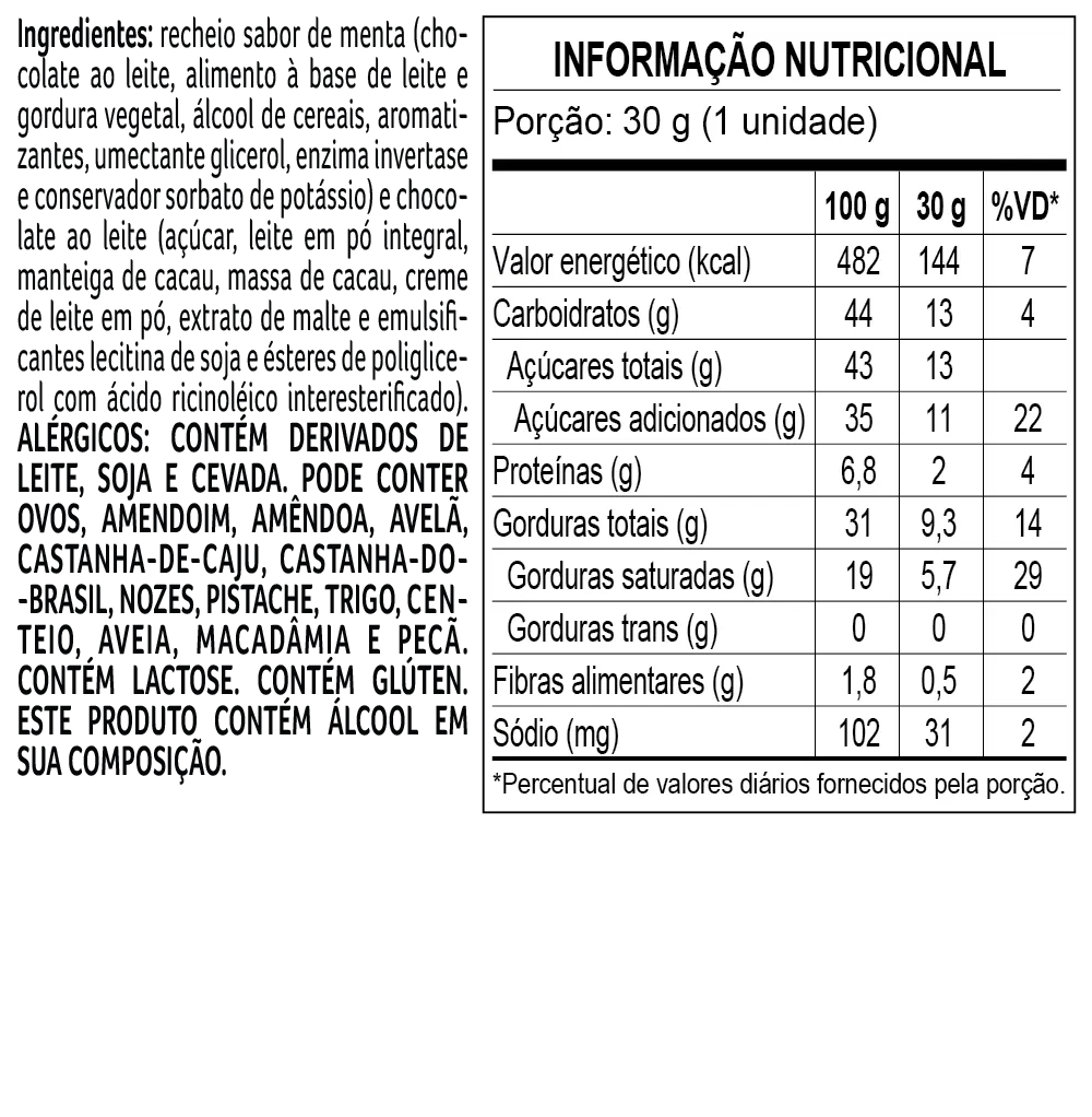 Trufa ao Leite de Menta 30g - foto 2