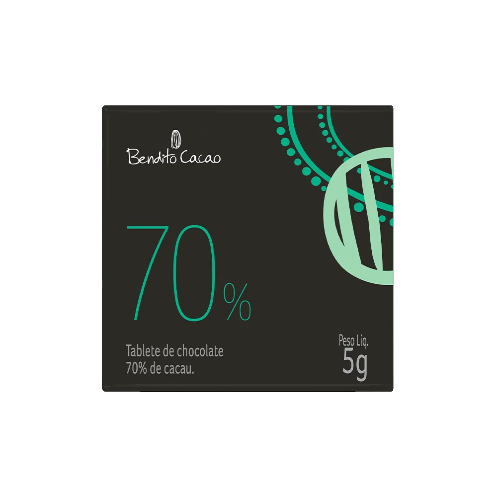 Tablete Bendito Cacao de Chocolate 70% Cacau 5g - foto 1