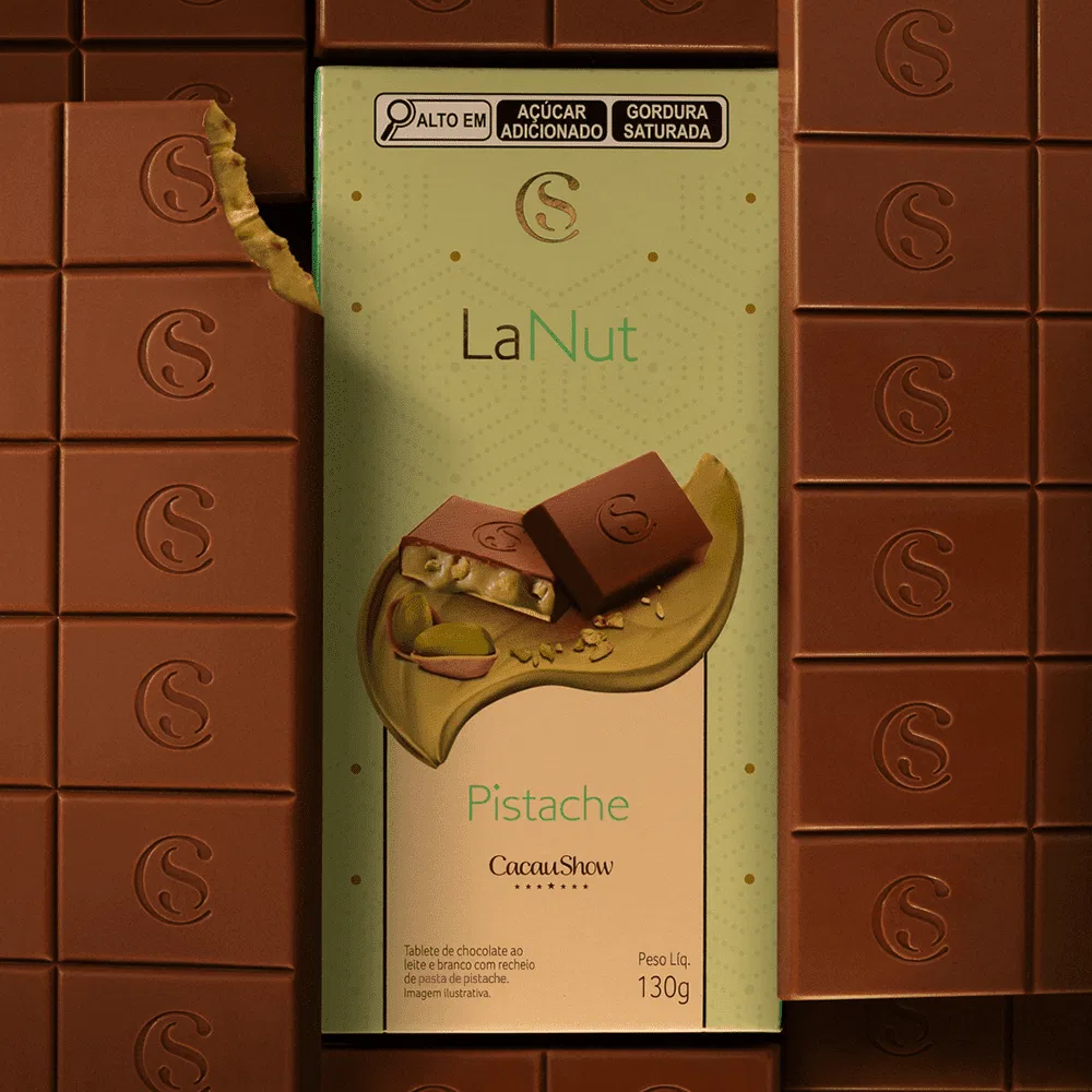 Tablete LaNut ao Leite e Branco Pistache 130g - foto 2