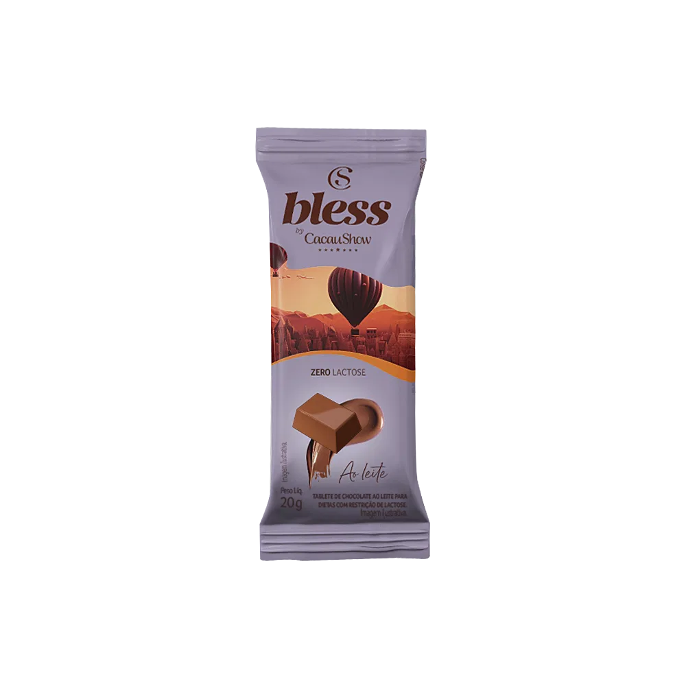 Tablete Bless Zero Lactose ao Leite 20g - foto 1